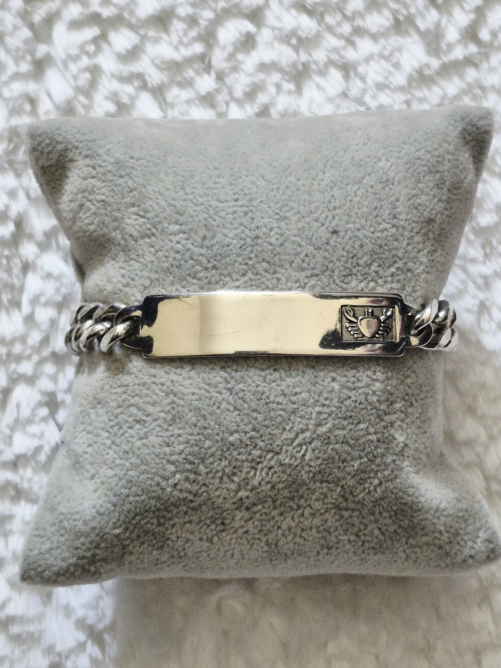 Vintage Avon Silver Plated Curb Link ID Bracelet